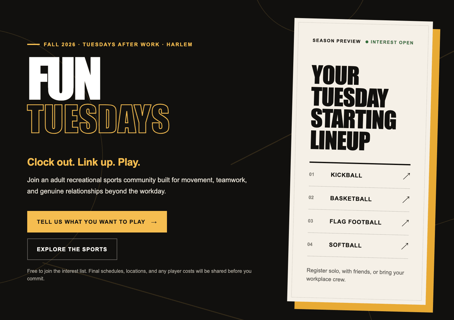 Fun Tuesdays event